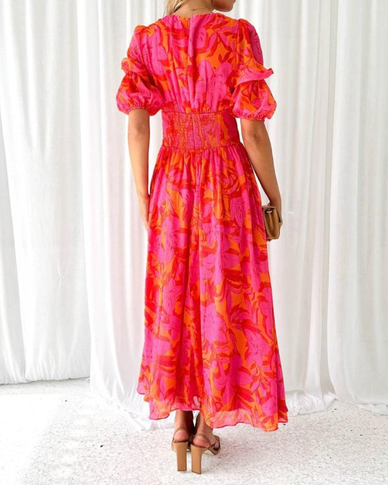 Zeria | Women's Tropical Radiant Midi Dress