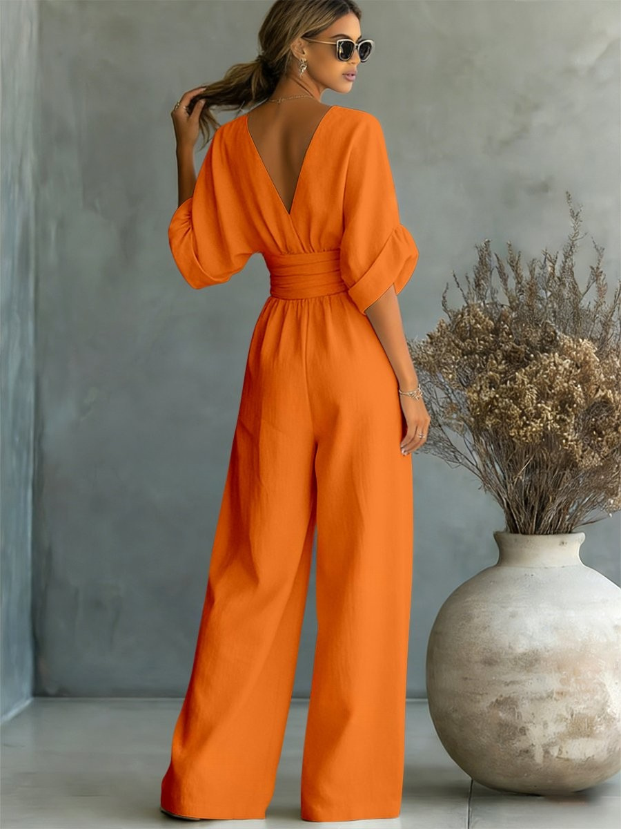 Elira | Essential V-Neck Jumpsuit