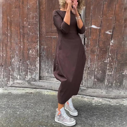 Elsbeth | Elegant Women's Midi Dress with Pocket