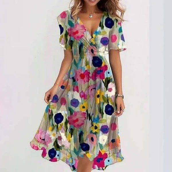 Lina | Women's Elegant Short Sleeve Dress