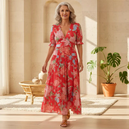 Floriana | Women's Vibrant Floral Maxi Dress