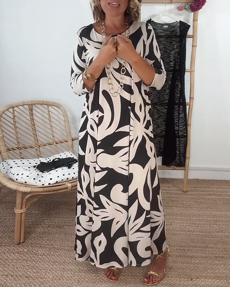 Ysabel | Women's Relaxed Abstract Muse Maxi Dress