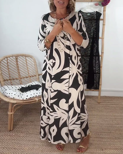 Ysabel | Women's Relaxed Abstract Muse Maxi Dress