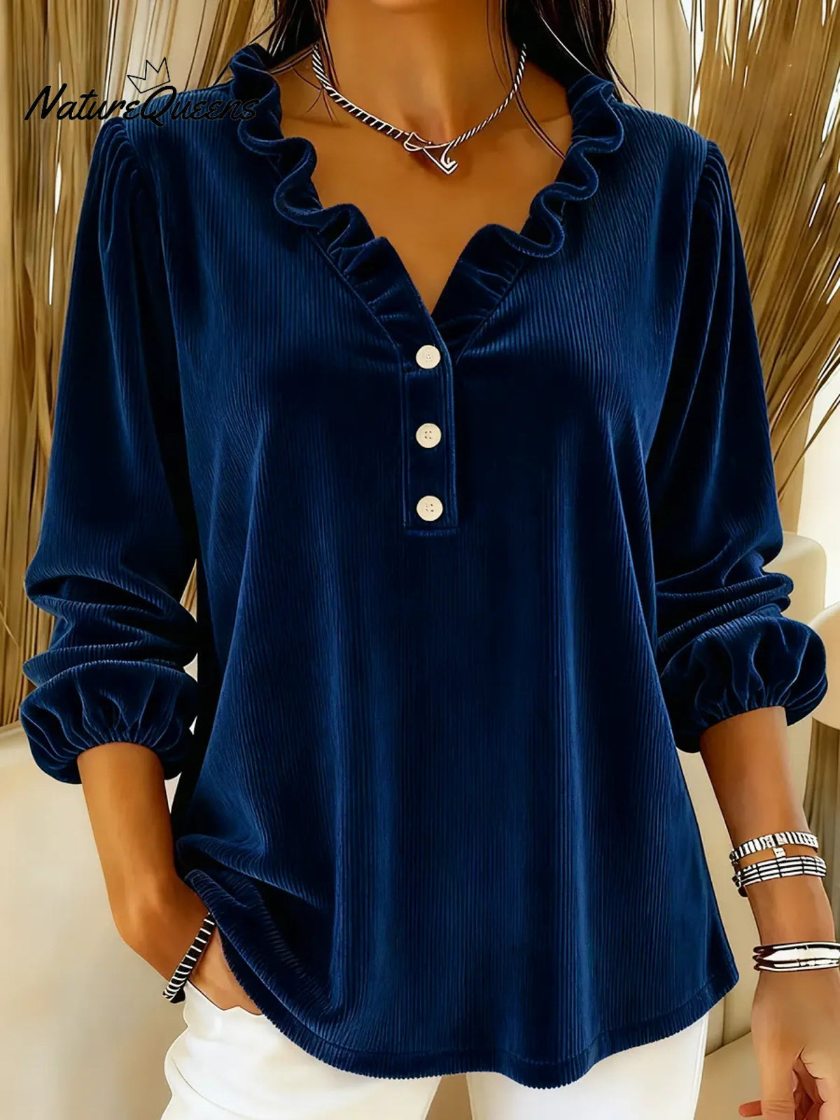 Hallie | Women’s Ruffle-Collared Shirt