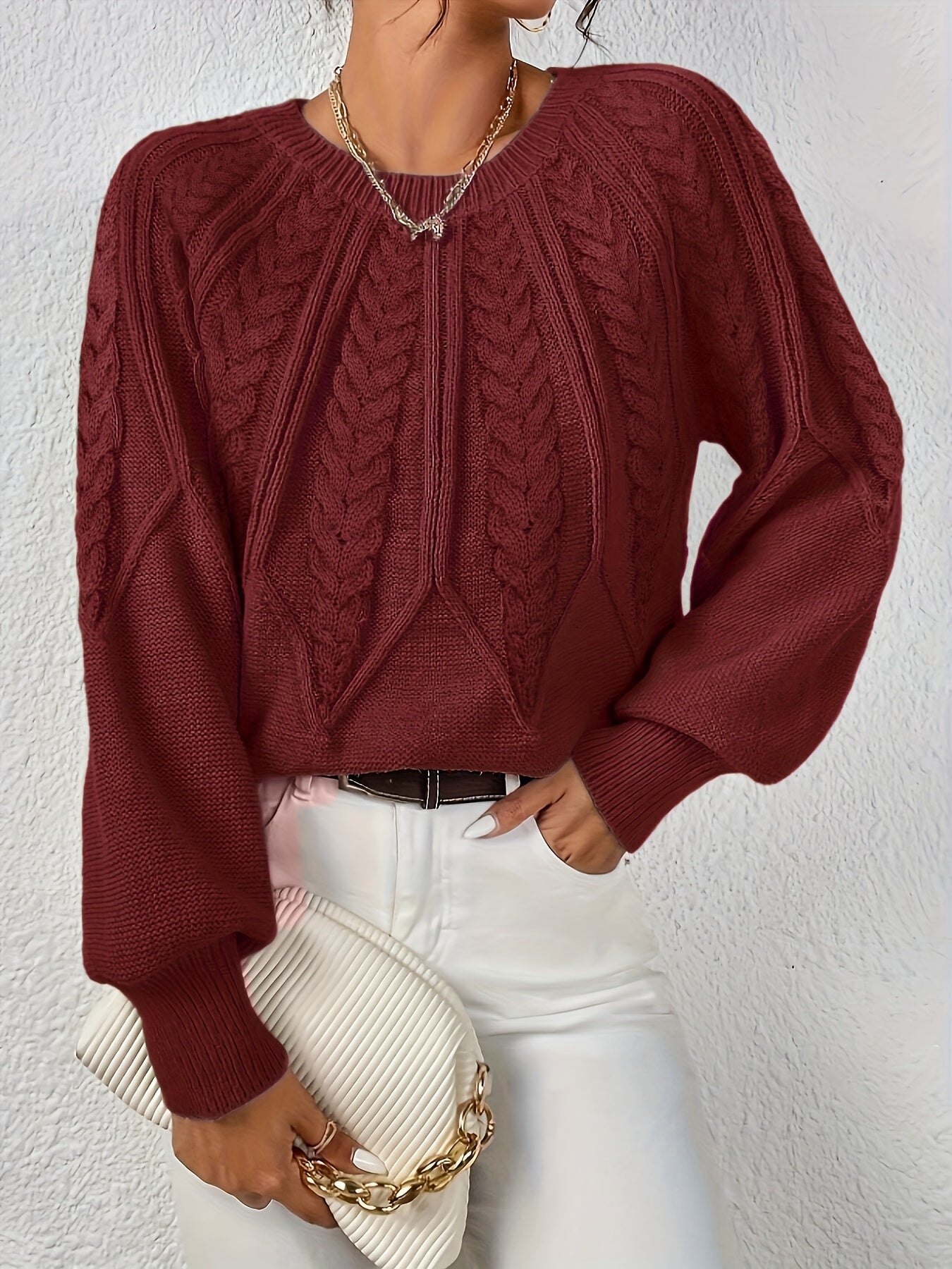 Jane | Women's Relaxed Elegant Long Sleeved Pullover Jumper