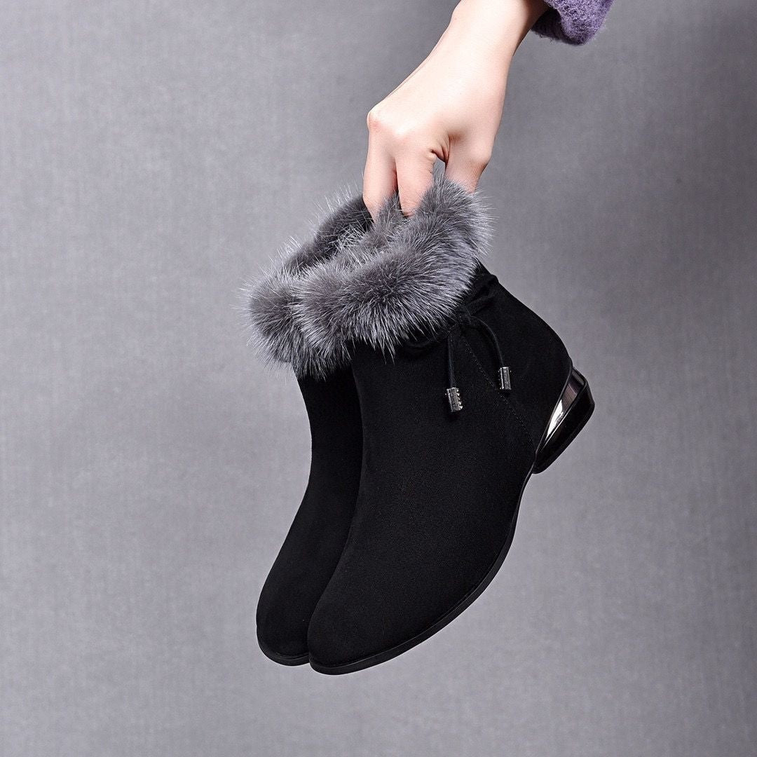 Stacey | Women's Cushioned Slip-On Soft Ankle Boots