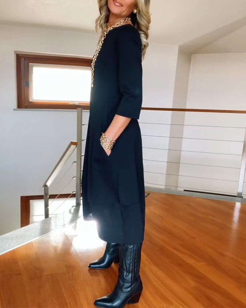 Sara | Women's Chic and Cozy Midi Dress
