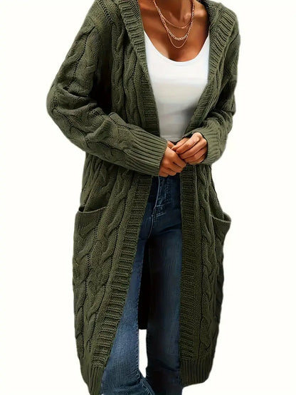 Navya | Longline Relaxed Women’s Casual Cardigan with Pockets
