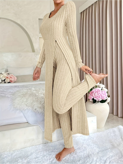Aldea | Women's Relaxed Cozy Two-Piece Ribbed Lounge Set