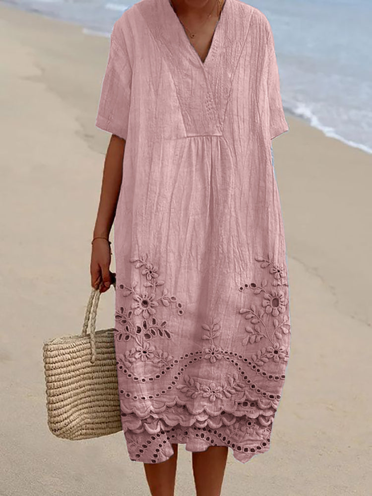 Evessa | Women's Summer Printed Midi Dress