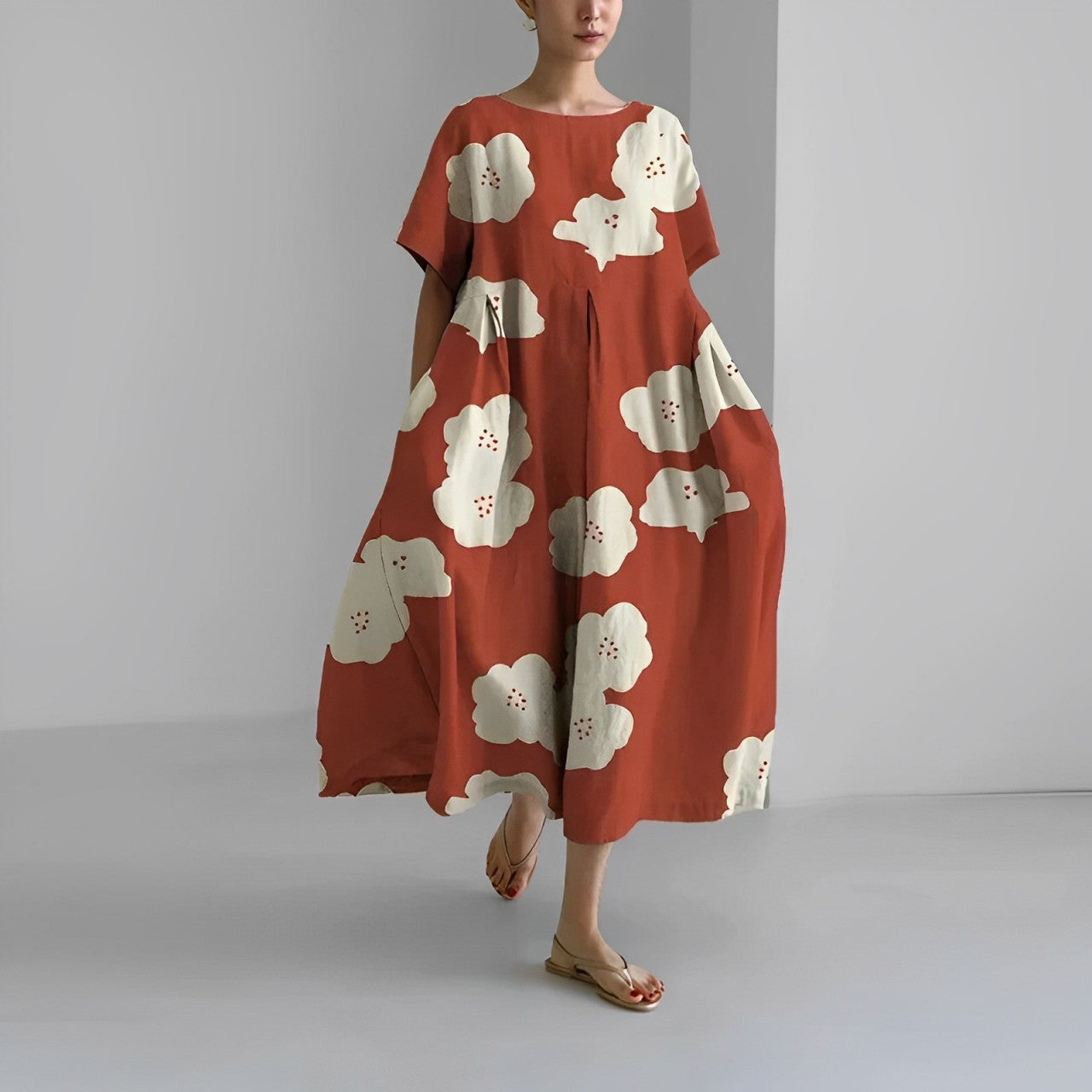 Floria | Women's Relaxed Vibrant Floral Maxi Dress