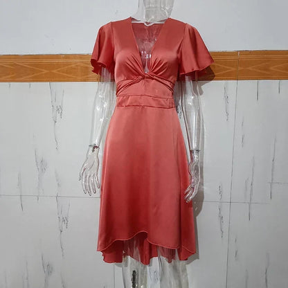 Edvige | Women's Rosewood Maxi Dress with Ruffle Detail