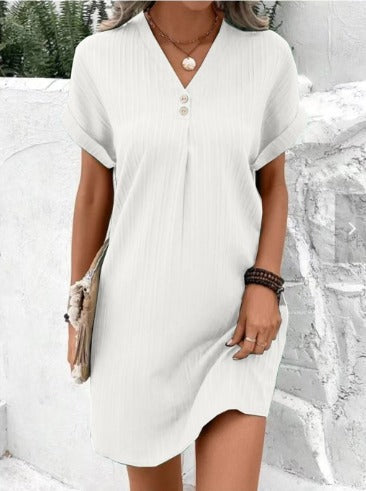 Lisa | Women's Relaxed V-neck Spring Mini Dress