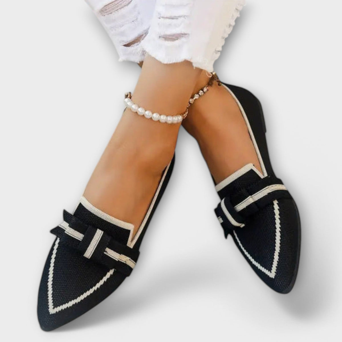 Cushioned Slip-On Knotted Design Flat Shoes for Women