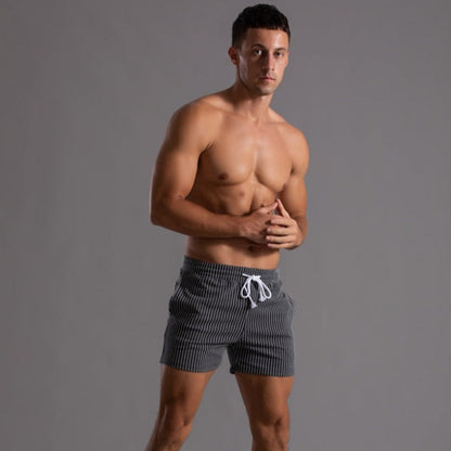 Orion | Men's Striped Shorts with Drawstring