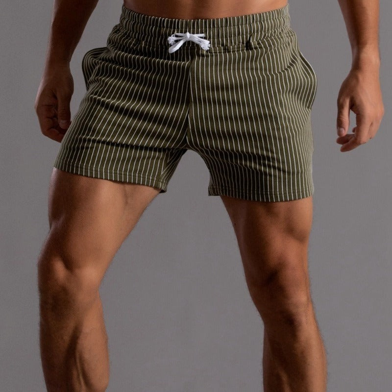 Orion | Men's Striped Shorts with Drawstring