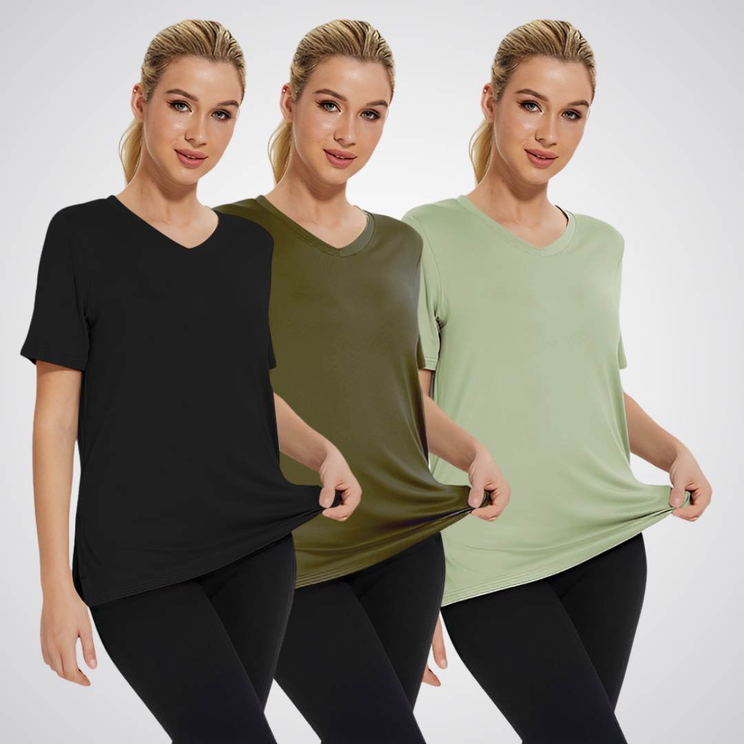 Selena | Women's Relaxed Casual Loose Fit Tee (Pack of 3)
