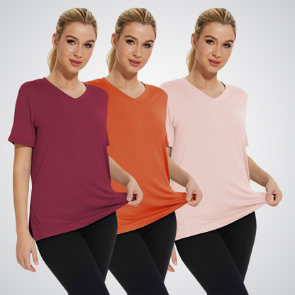 Selena | Women's Relaxed Casual Loose Fit Tee (Pack of 3)