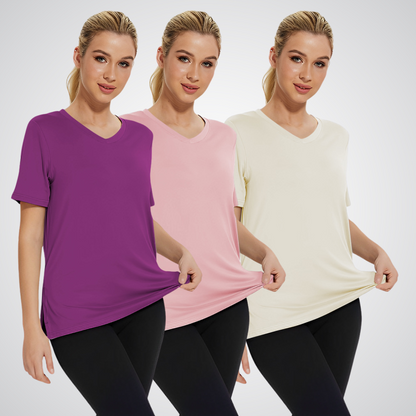 Selena | Women's Relaxed Casual Loose Fit Tee (Pack of 3)