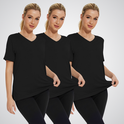 Selena | Women's Relaxed Casual Loose Fit Tee (Pack of 3)
