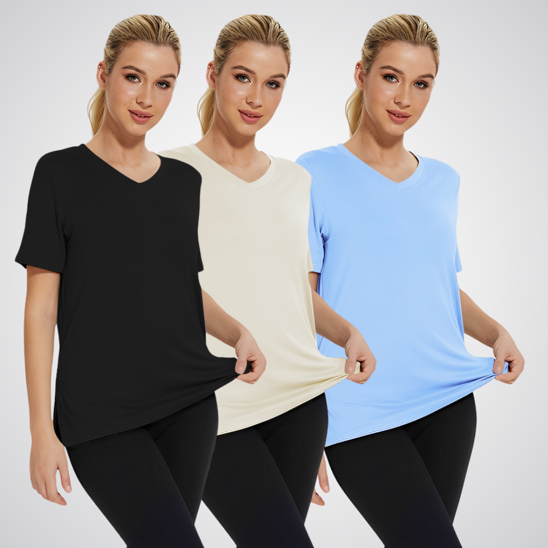 Selena | Women's Relaxed Casual Loose Fit Tee (Pack of 3)