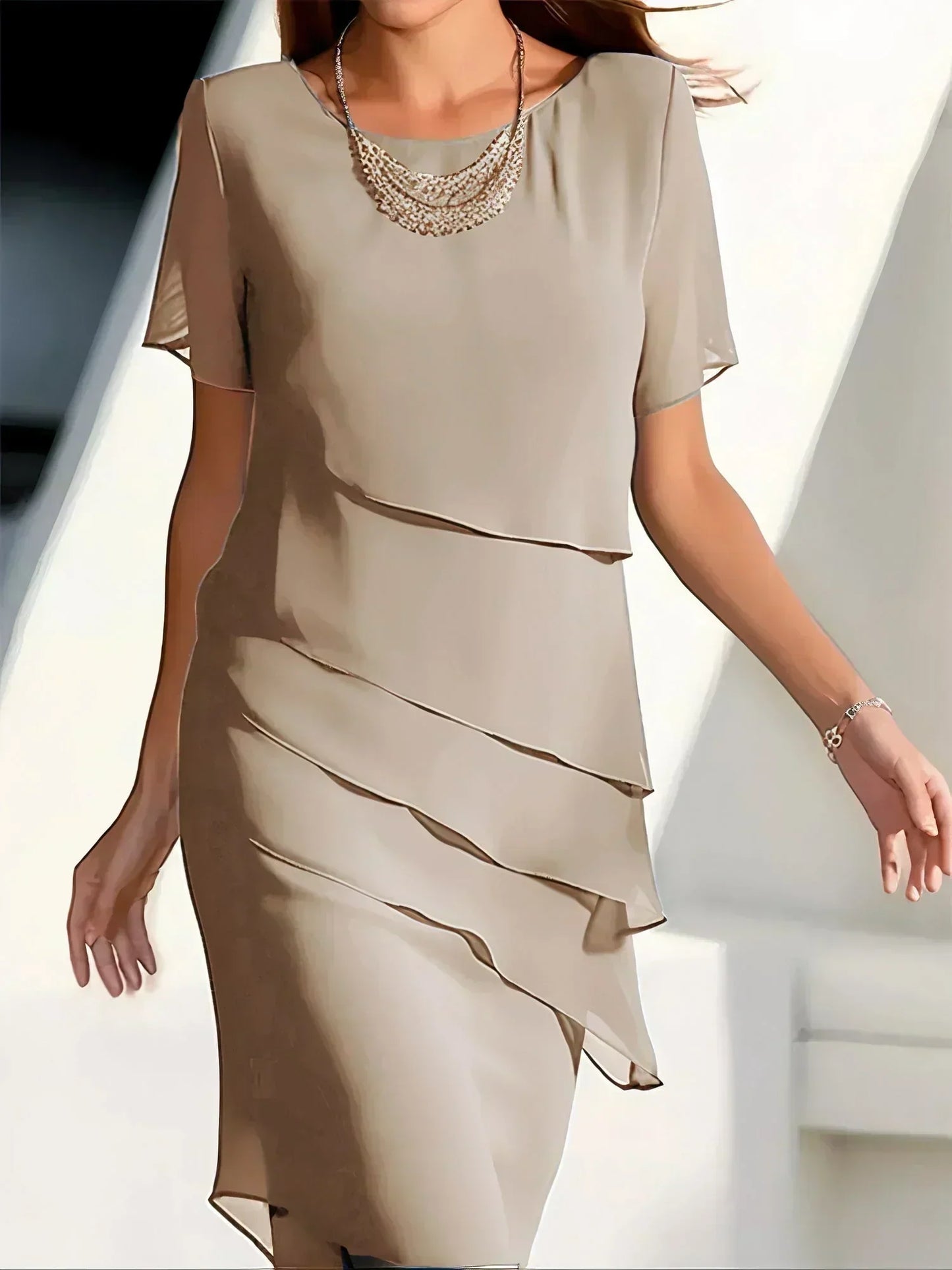 Kendra | Women's Relaxed Chic Midi Dress with a Figure-Flattering Design