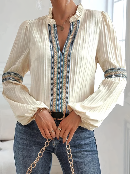 Valerie | Women's Stunning V-Neck Blouse