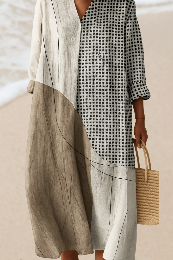 Ruby | Women's Relaxed Stripes Midi Dress