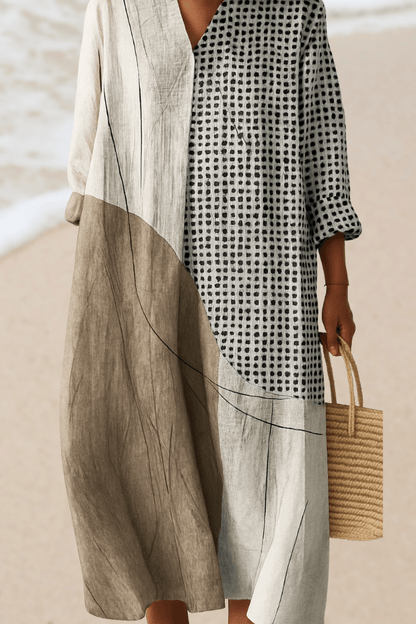 Ruby | Women's Relaxed Stripes Midi Dress