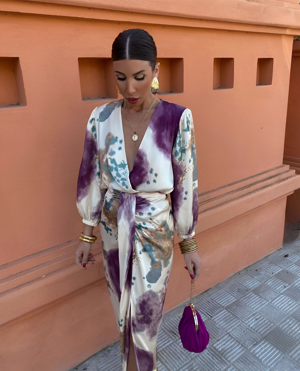 Mirella | Women's Elegant Maxi Dress with Long Sleeve