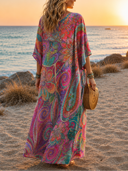 Klementyna | Women's Vibrant Boho Chic Maxi Dress