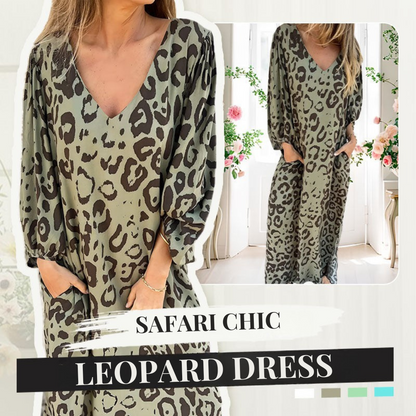Nala | Women's Safari Chic Leopard Dress with Pockets