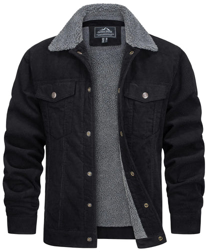 Vasco Men's Winter Jacket with Pockets and Round Neck