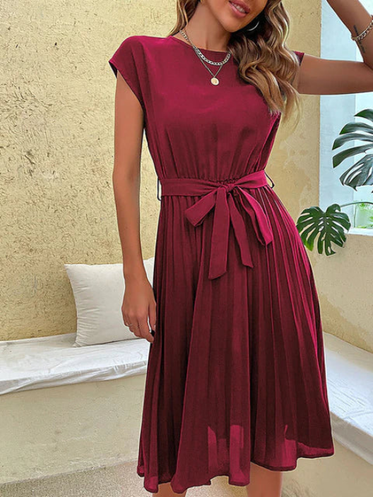 Claire | Women's Casual Pleated Midi Dress