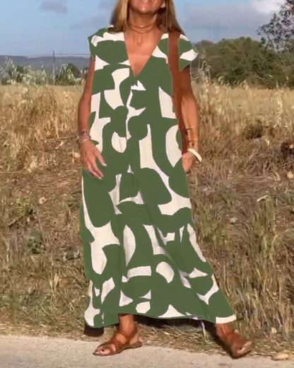 Kendall | Women's Relaxed Abstract Midi Dress