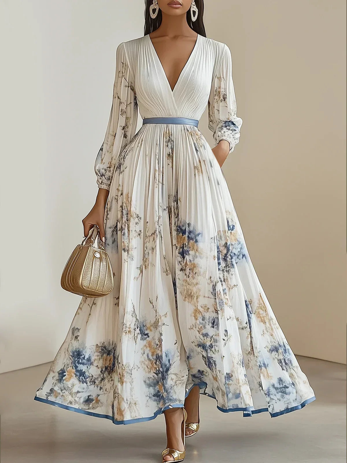 Vicki | Women's Timeless Floral Elegant Midi Dress