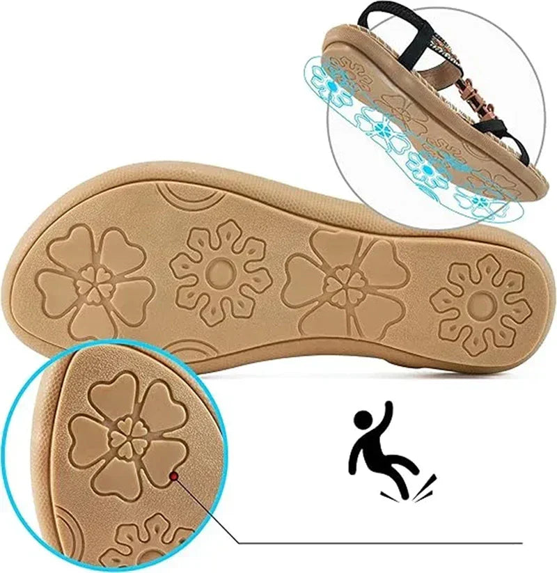 Colella | Women's Cushioned Open-Toe Elegant Orthopedic Flower Sandals