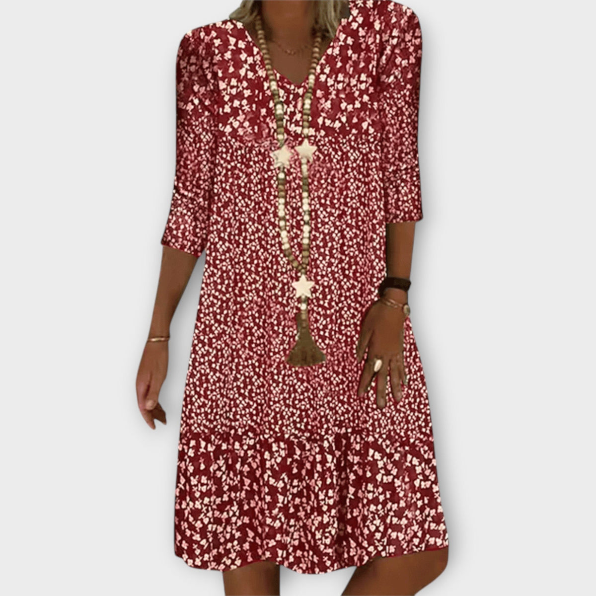 Isla | Women's Cozy Dress with V-Neck