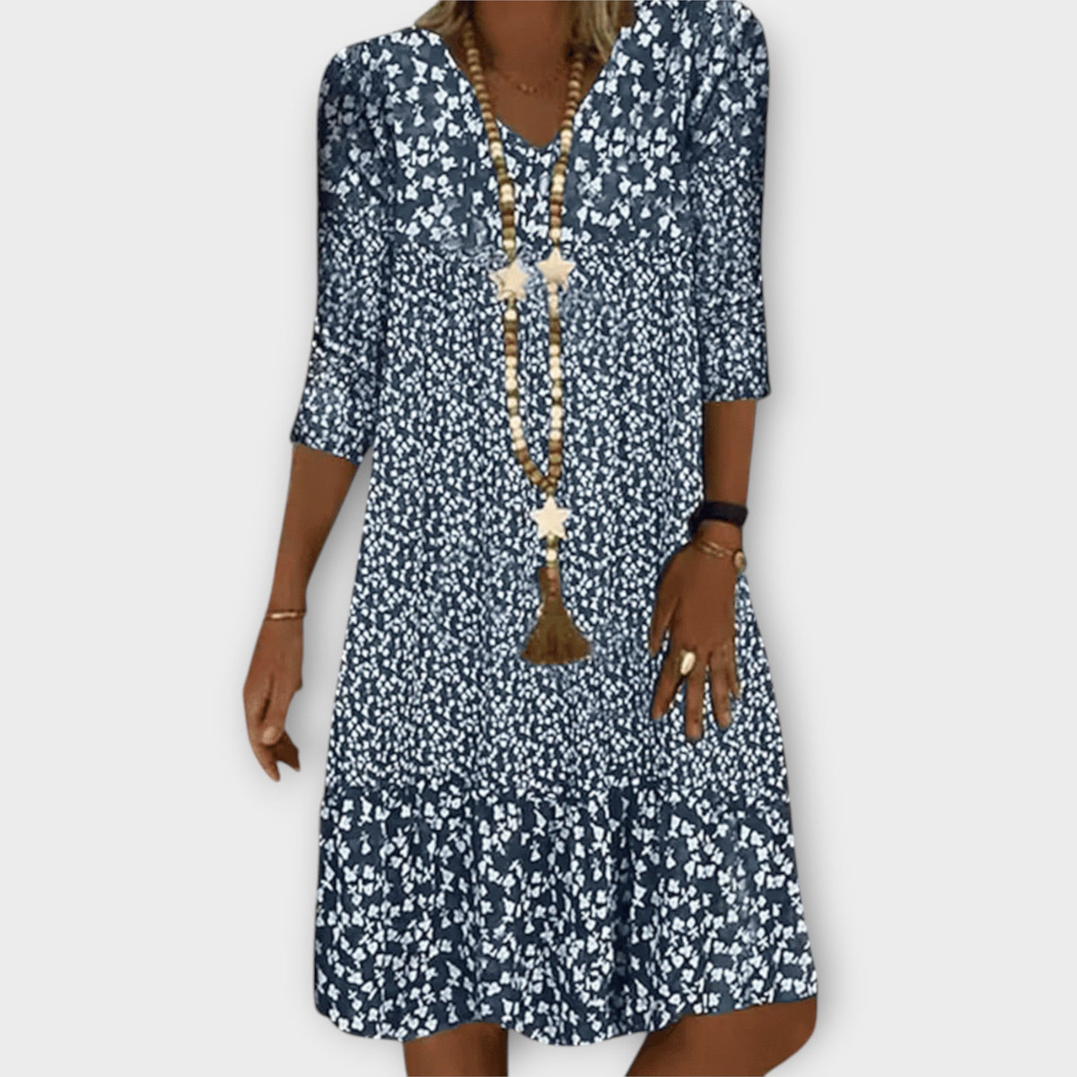 Isla | Women's Cozy Dress with V-Neck
