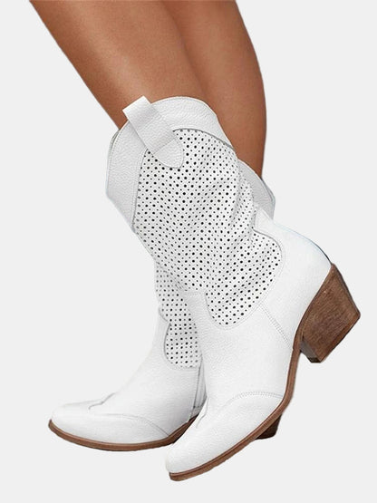 Piper | Women's Cushioned Slip-On Perforated Ankle Boots