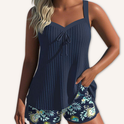 Clara | Women's Elegant Floral Tankini Set