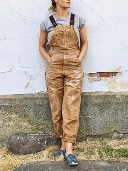 Doris | Women's Relaxed Stylish Canvas Jumpsuit with Pockets