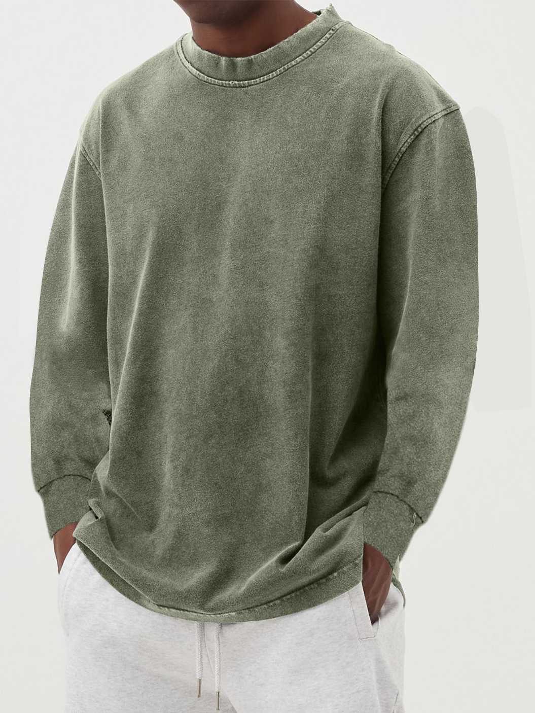 Cristiano | Men's Longline Relaxed Modern Long Sleeve Shirt