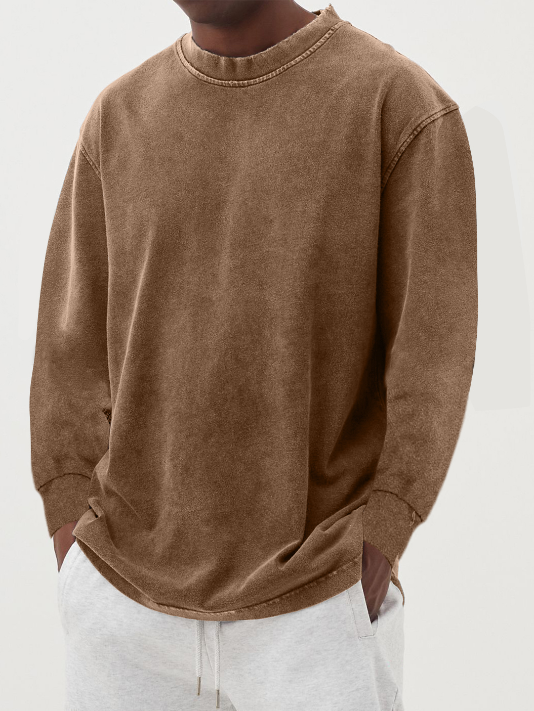 Cristiano | Men's Longline Relaxed Modern Long Sleeve Shirt