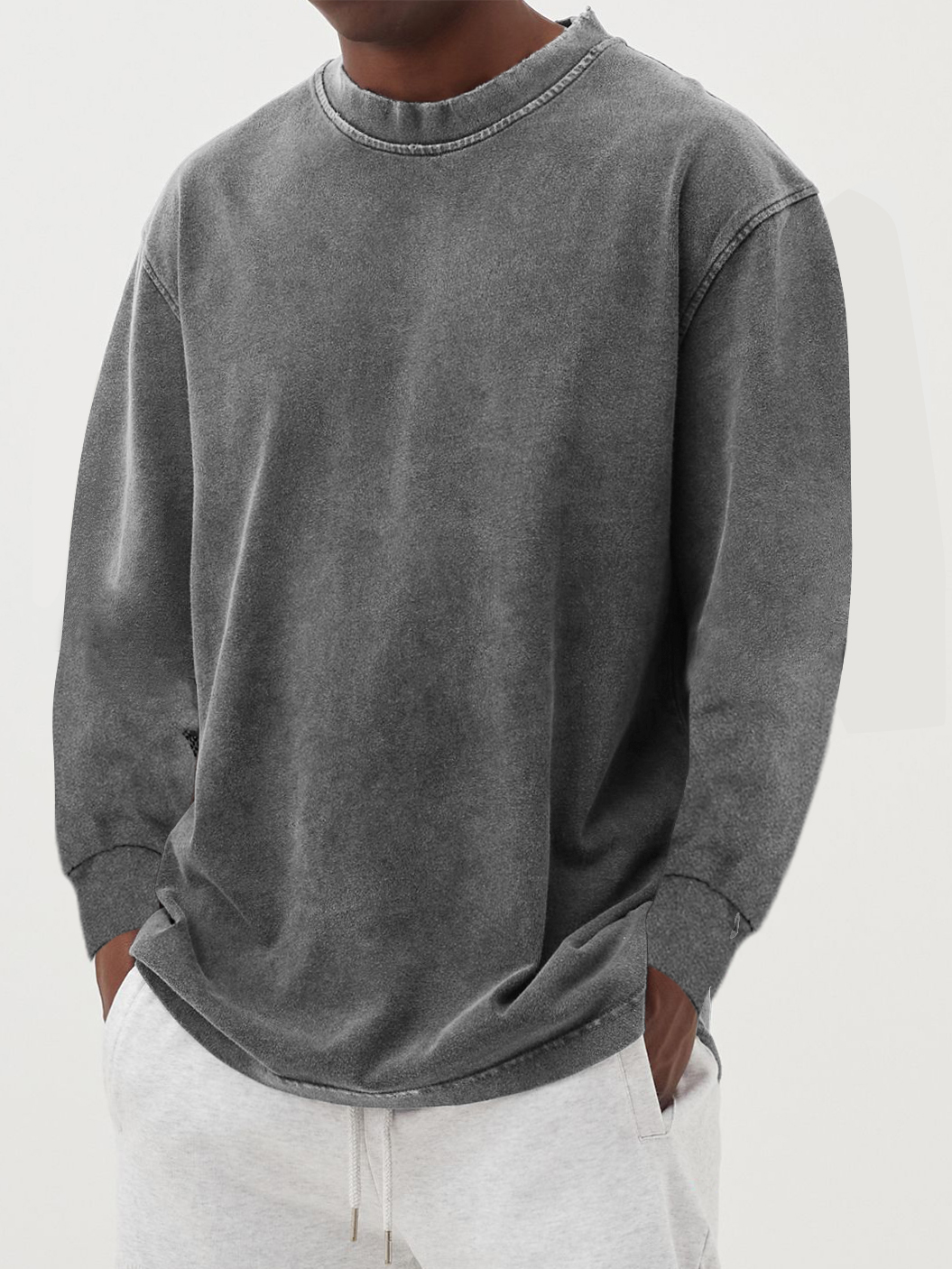 Cristiano | Men's Longline Relaxed Modern Long Sleeve Shirt
