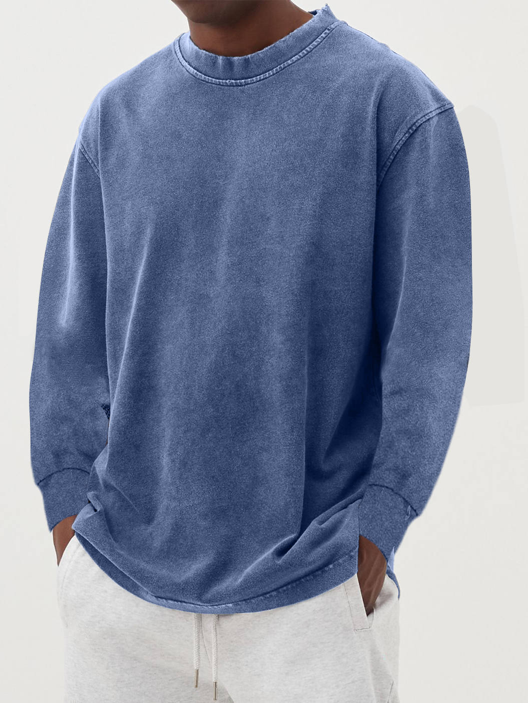 Cristiano | Men's Longline Relaxed Modern Long Sleeve Shirt
