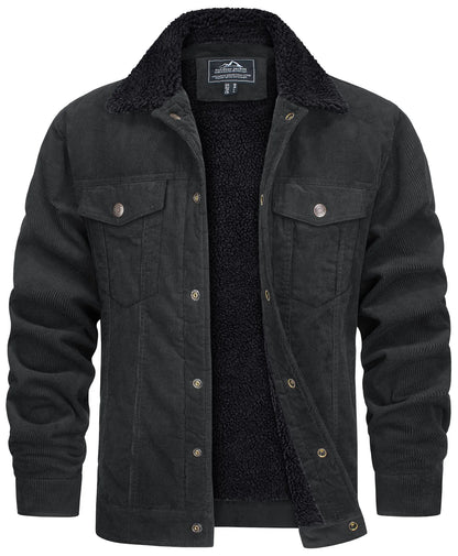 Vasco Men's Winter Jacket with Pockets and Round Neck