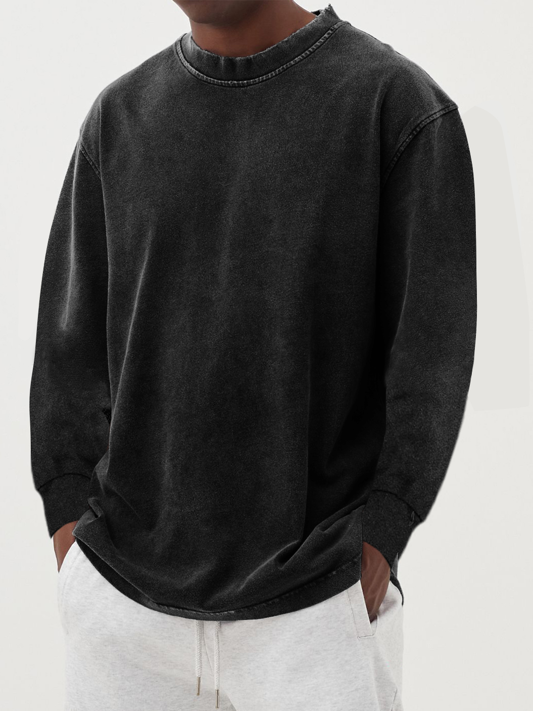 Cristiano | Men's Longline Relaxed Modern Long Sleeve Shirt