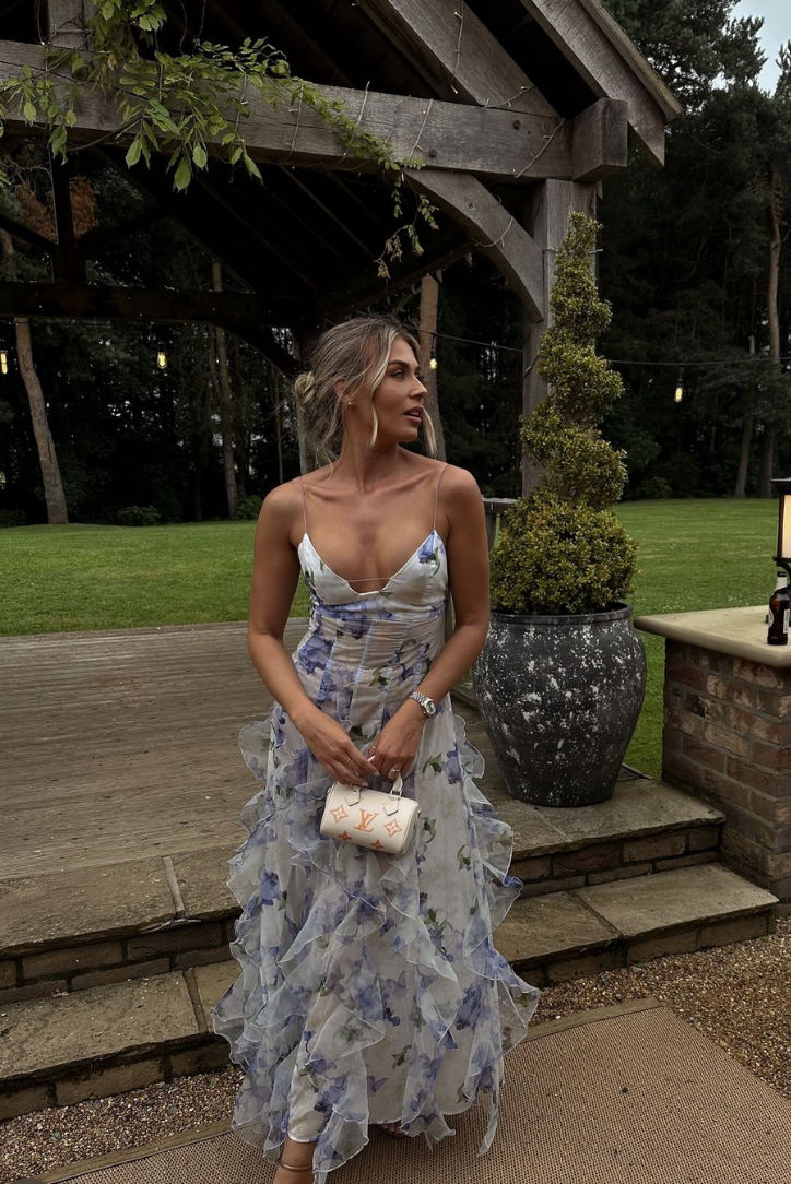Gloria | Women's Floral Cut-Out Split Beach Maxi Dress