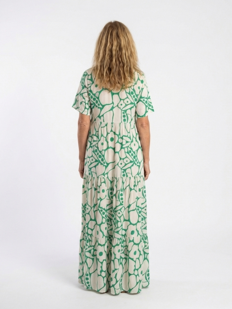 Zuleika | Women's Relaxed Short Sleeve V Neck Floral Midi Dress